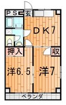 ライフステージⅡ南館西 2DKの間取り