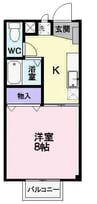 サンルームトーワ 1Kの間取り