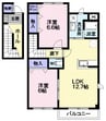 チェルシーハウスＹ＆Ｓ　Ｃ棟 2LDKの間取り