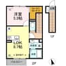 Elvita 1LDKの間取り