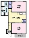 コンシェールＭ 2DKの間取り