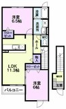 ボニ－トＡ 2LDKの間取り