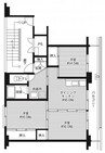 ビレッジハウス沼木1号棟 2LDKの間取り