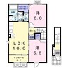 エーデルハイム　Ｋ２ 2LDKの間取り