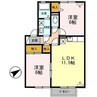 ハイカムールつばさ 2LDKの間取り