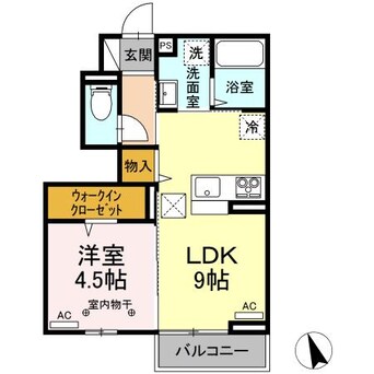 間取図 D-ROOM篭田