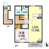 D-ROOM篭田 1LDKの間取り