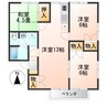 セジュール塩野A 3LDKの間取り