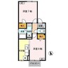 セジュール２５２ 2Kの間取り