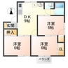 レジデンス横山 3DKの間取り