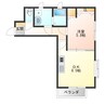 シャルムグラン 1DKの間取り