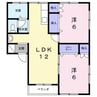 アーバン中桜田 2LDKの間取り