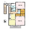 リビングタウン飯田 Ｅ棟 2DKの間取り