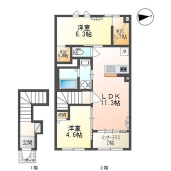 間取図 仮称）山形市上桜田新築アパート