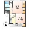 霞雅ビルA 2Kの間取り