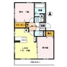 セジュール元木 2LDKの間取り
