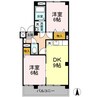 プランドール南 2DKの間取り