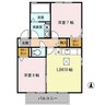 リビングタウン桜田南 Ｂ 2LDKの間取り