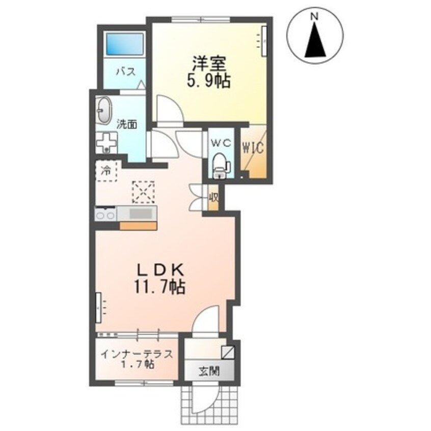 間取図 仮称）上山市長清水１丁目新築アパート
