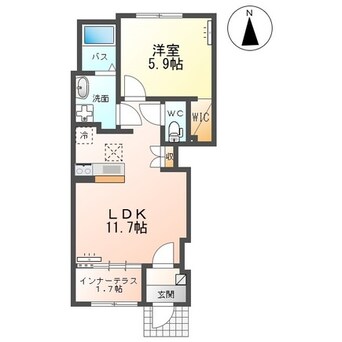 間取図 仮称）上山市長清水１丁目新築アパート