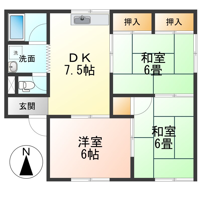 間取り図 レジデンス来夢A