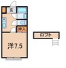 クレールⅡ 1Kの間取り