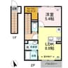 Elvita 1LDKの間取り