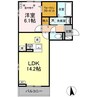 D-ROOM南二番町 B 1LDKの間取り