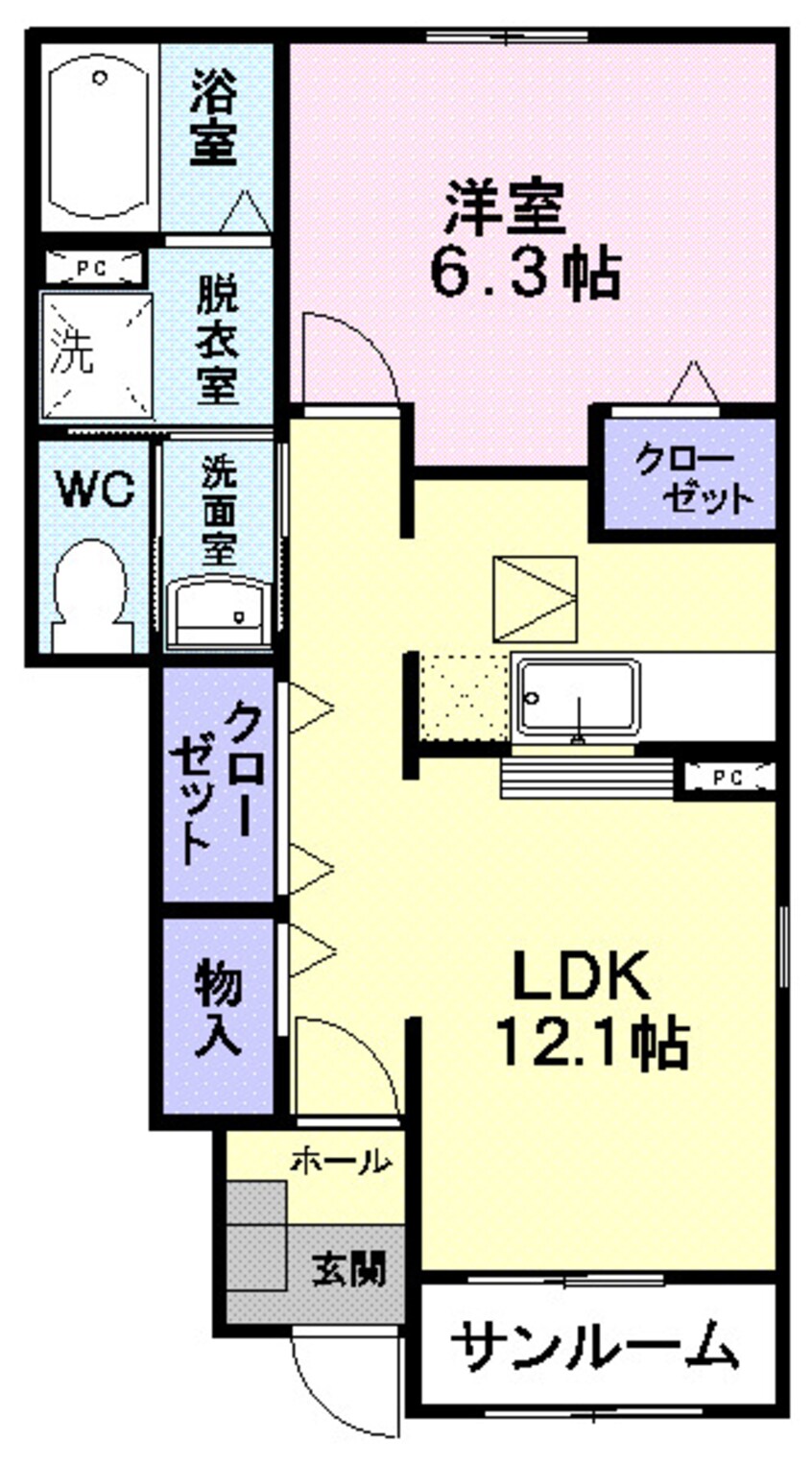 間取図 アムール　モコ