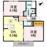 リビングタウン山形南 Ｃ 2DKの間取り