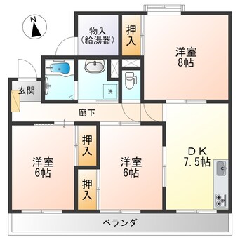 間取図 ガーデンコート篭田