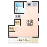 半田コーポ 1Rの間取り