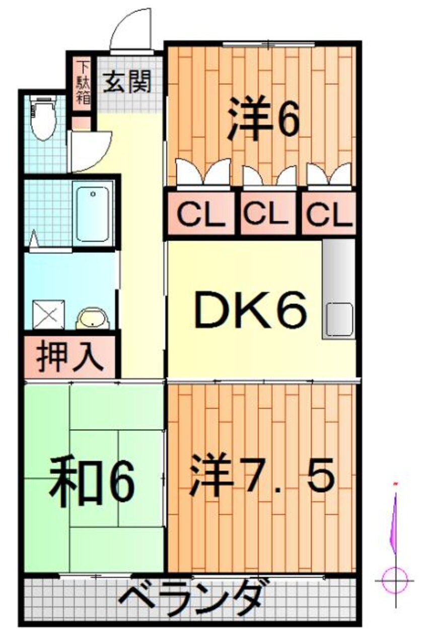 間取図 ハイネスイーストⅡ