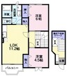ラフィーネ旭町 2LDKの間取り