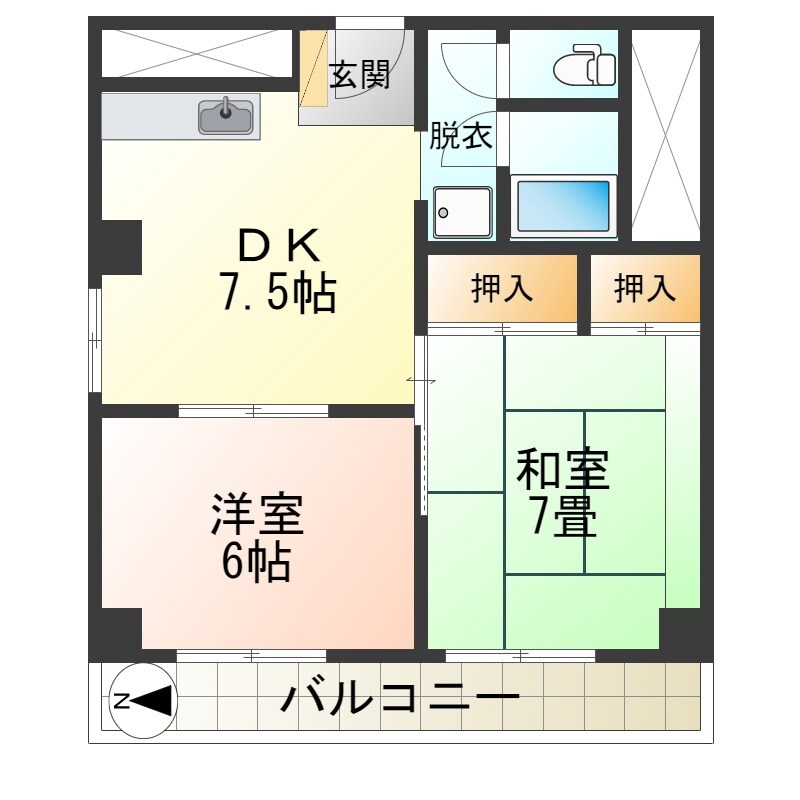 間取り図 千歳山マンション