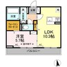メゾン・クレシア Ｅ 1LDKの間取り