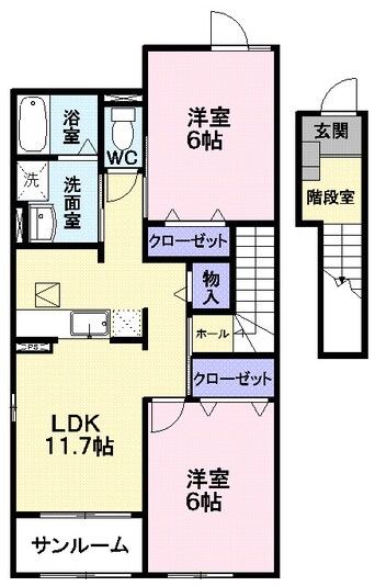 間取図 ハーベスト　フィールド　Ａ