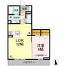 プラザオアシス 1LDKの間取り