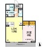 プラザオアシス 1LDKの間取り