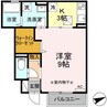 コーポ・マルマサ Ⅲ 1Kの間取り