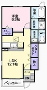 ボニ－トＢ 1LDKの間取り