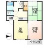 ローレルさくら 2DKの間取り