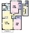 チェルシーハウスＹ＆Ｓ　Ｃ棟 2LDKの間取り