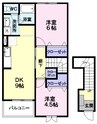 シアン 2DKの間取り