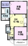 エレガント　ノーヴァ 2DKの間取り