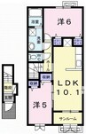 マサキヤＢ 2LDKの間取り