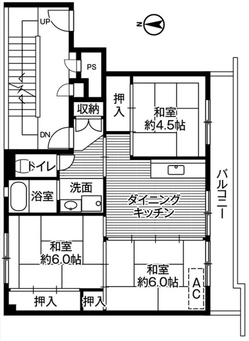 間取図 ビレッジハウス吉原1号棟