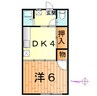 睦荘 1DKの間取り