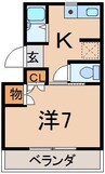 半田コーポ 1Kの間取り