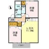 ブルーリジェール Ｃ 2LDKの間取り